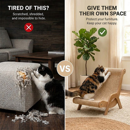 Cat Scratch Lounger with Sisal and Wood Frame - view 6