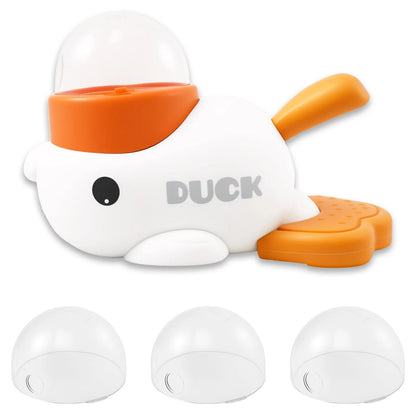 Interactive Duck Slow Feeder Toy - White