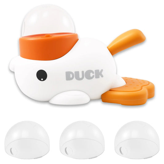 Interactive Duck Slow Feeder Toy - White