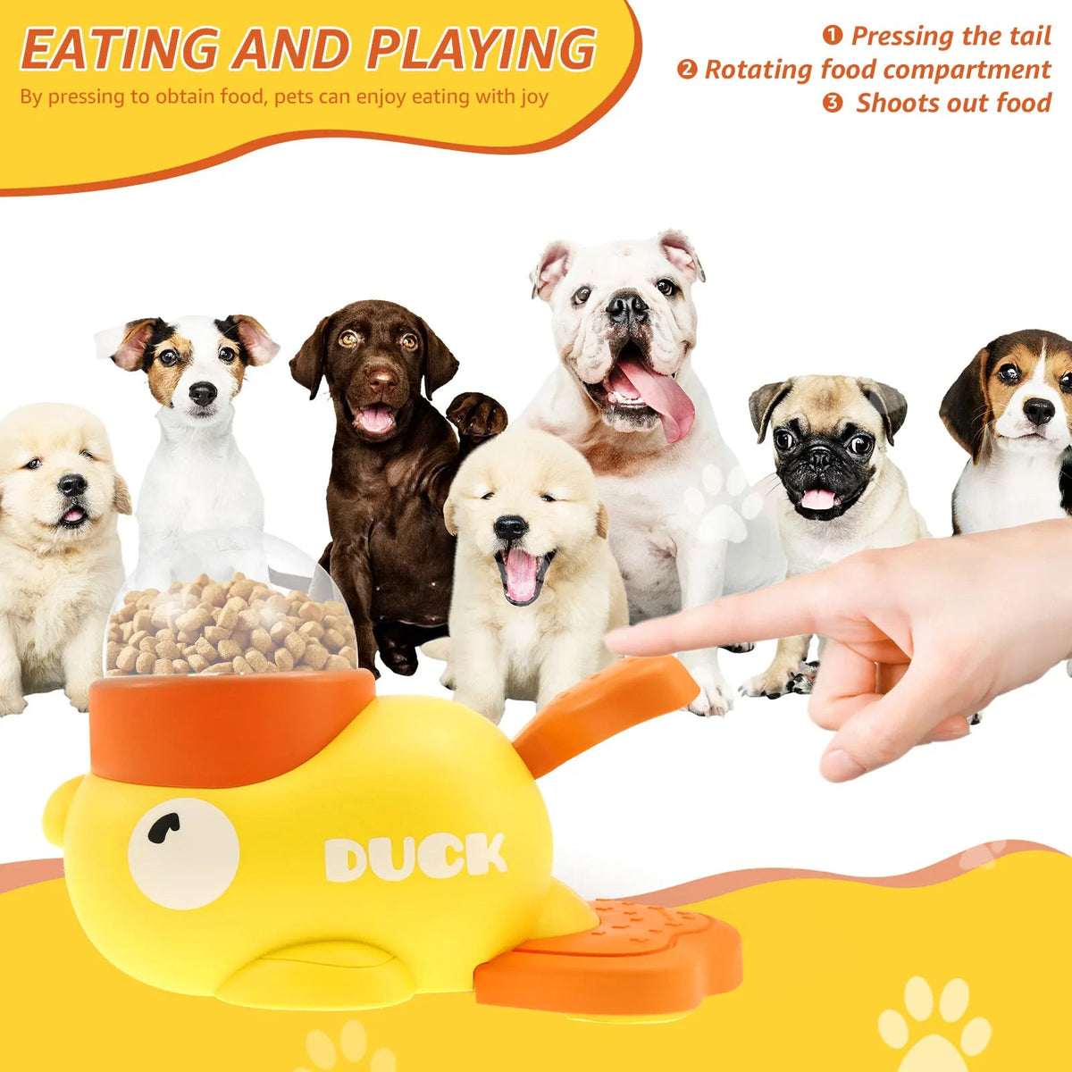 Interactive Duck Slow Feeder multiple dogs