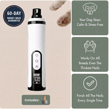Quiet Dog Nail Grinder with LED Light