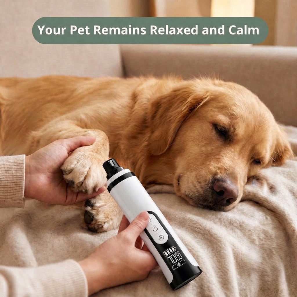 Quiet Dog Nail Grinder with LED Light