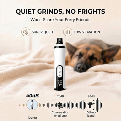 Quiet Dog Nail Grinder with LED Light