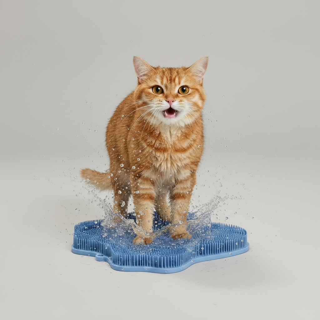 Self-Grooming Scratching Pad for Cats