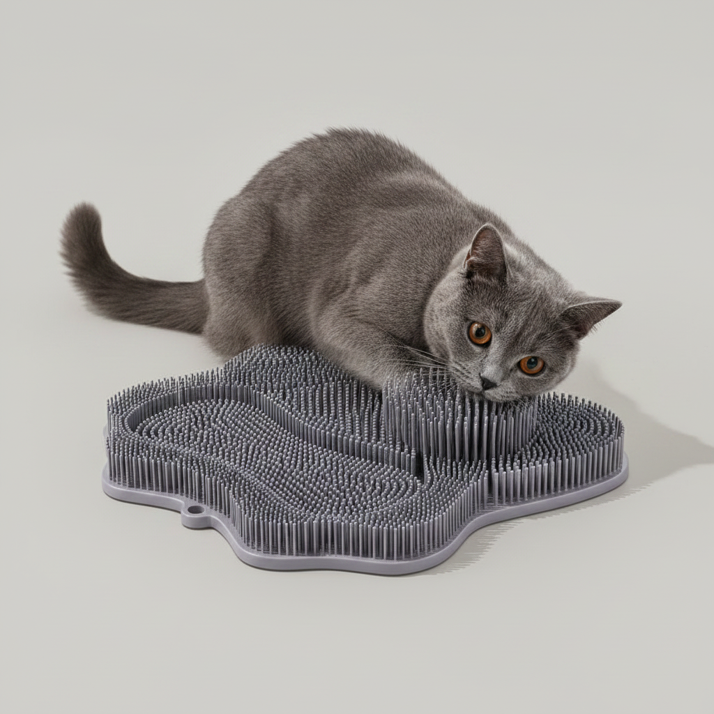 Self-Grooming Scratching Pad for Cats