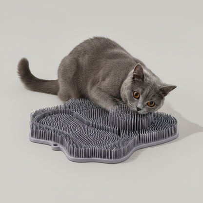 Self-Grooming Scratching Pad for Cats