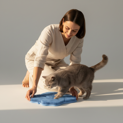 Self-Grooming Scratching Pad for Cats
