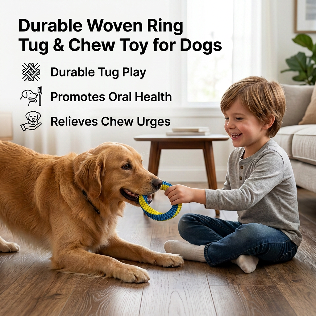 Woven Ring Tug and Chew Toy for Dogs - image 3