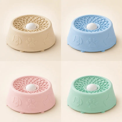 Calming Lick Bowl with Rolling Ball for Dogs