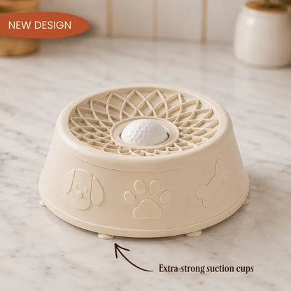 Calming Lick Bowl with Rolling Ball for Dogs