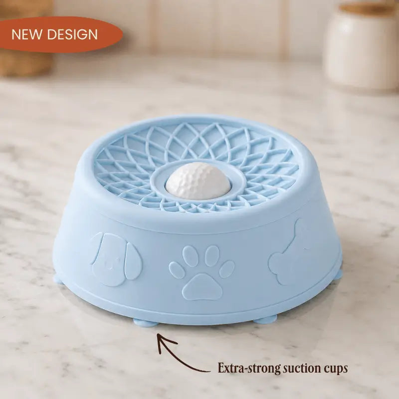 Calming Lick Bowl with Rolling Ball for Dogs