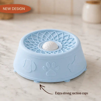Calming Lick Bowl with Rolling Ball for Dogs