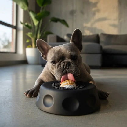Calming Lick Bowl with Rolling Ball for Dogs