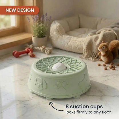Calming Lick Bowl with Rolling Ball for Dogs