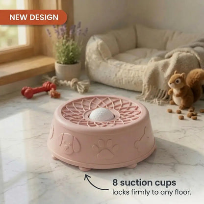 Calming Lick Bowl with Rolling Ball for Dogs