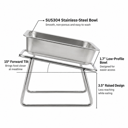 Elevated tilted dog bowl - view 3