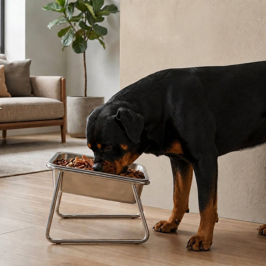 Elevated tilted dog bowl - view 5