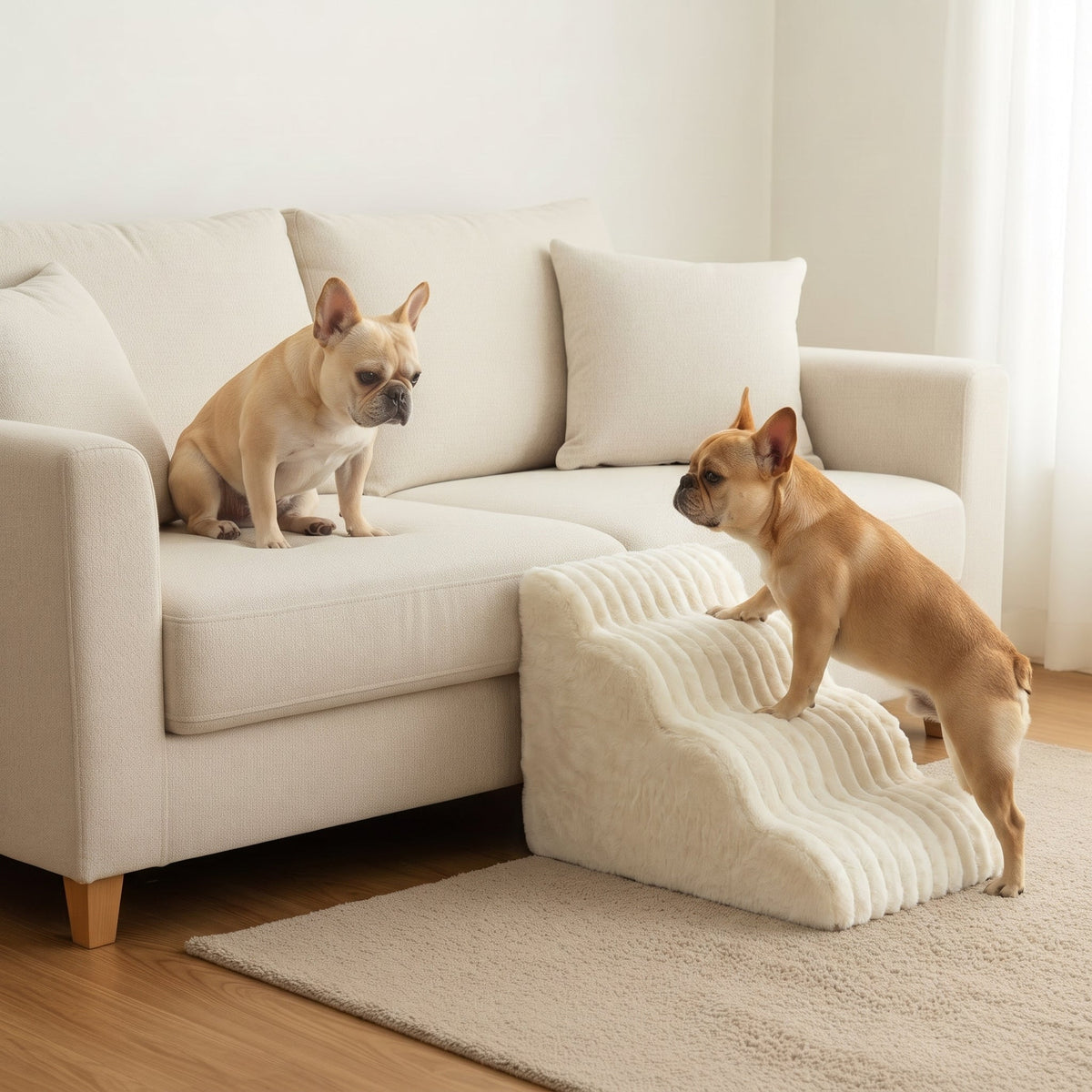 Low-rise foam dog stairs