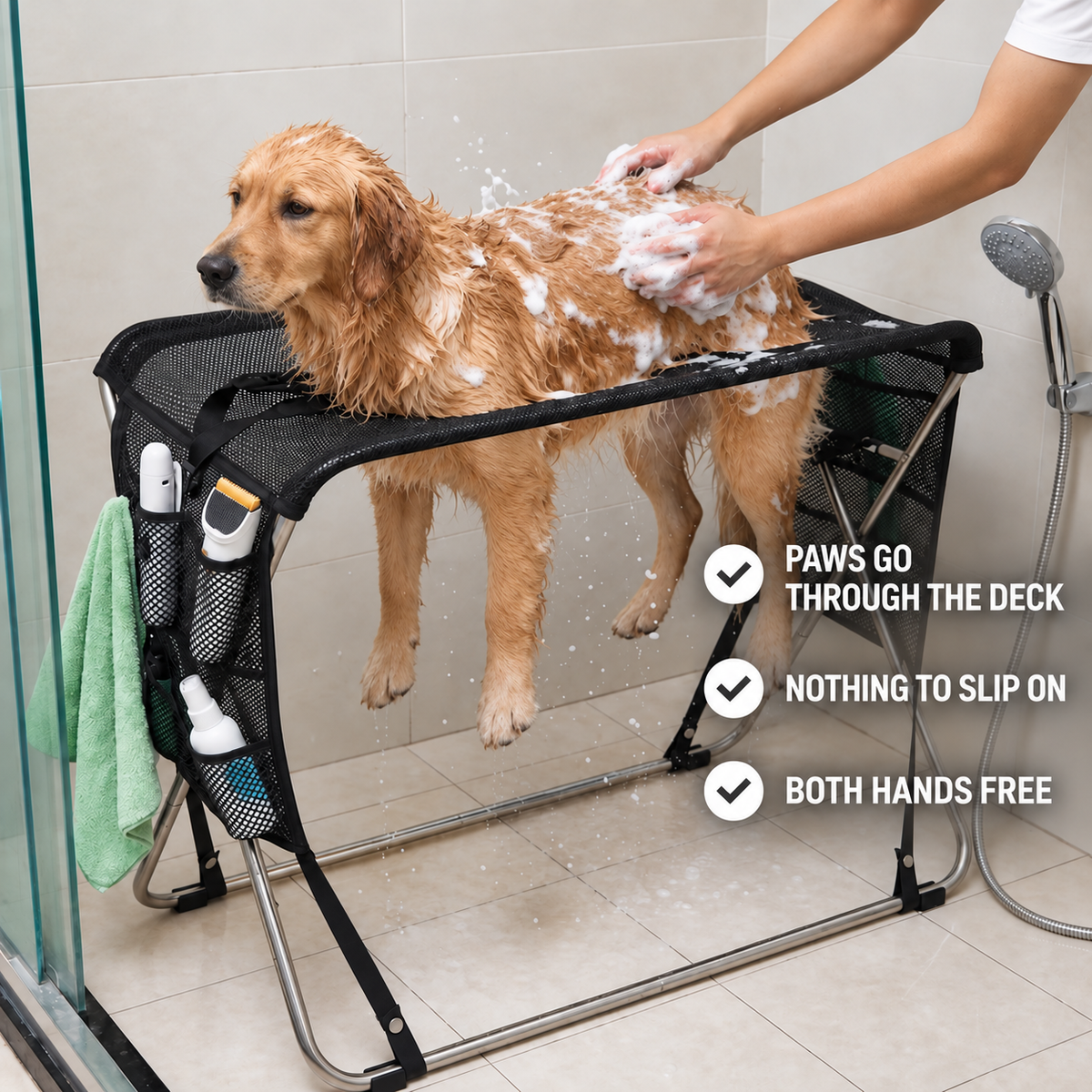 Dog bath and grooming table