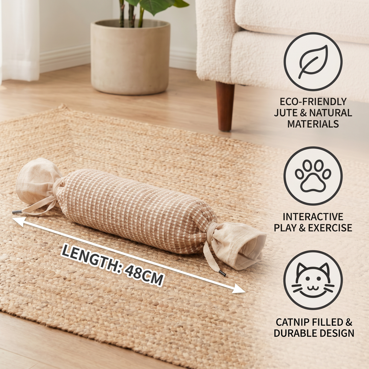 Catnip jute bag toy for cats - image 6