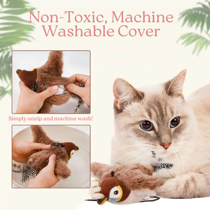 Automatic Flapping Bird Toy for Cats - Washable