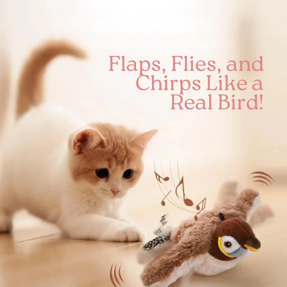 Automatic Flapping Bird Toy for Cats - Cat Playing