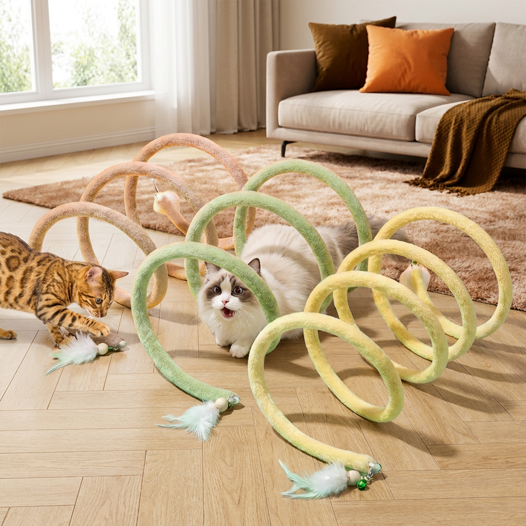 Foldable Spiral Cat Play Tunnel - view 1