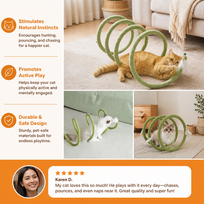 Foldable Spiral Cat Play Tunnel - view 3