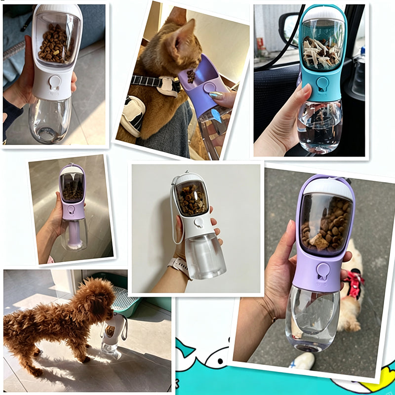 Portable pet water food bottle 6
