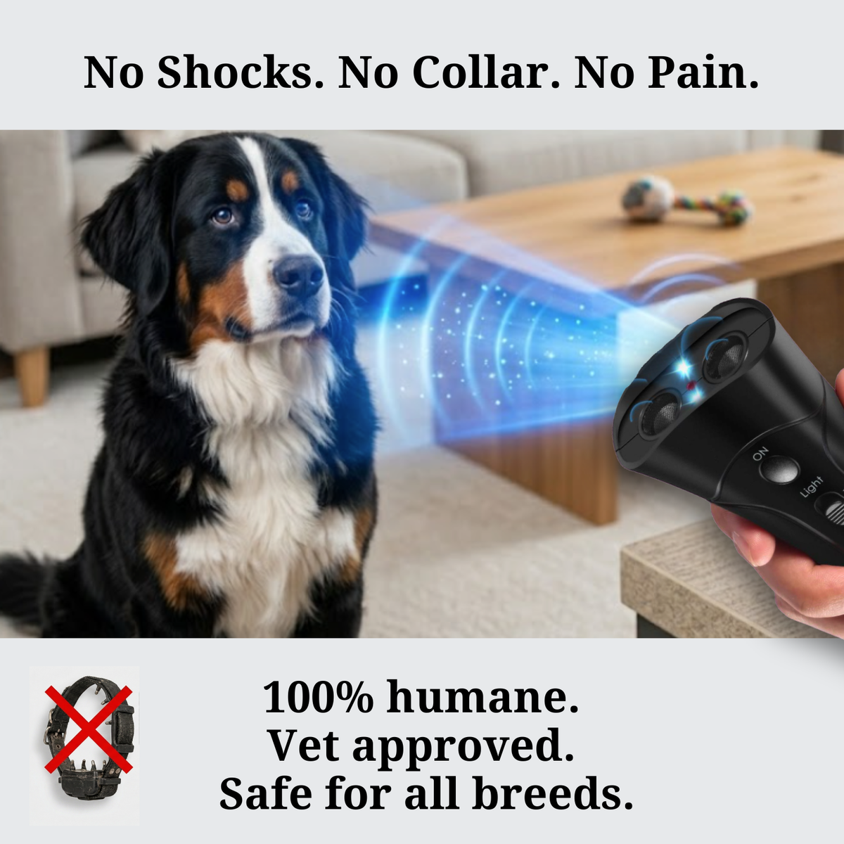 Ultrasonic bark deterrent remote