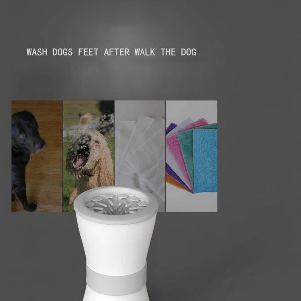 Electric Rotating Pet Paw Cleaning Cup