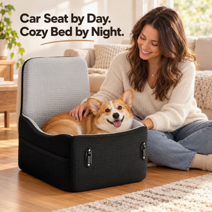 Memory Foam Dog Car Seat Booster - angle 10