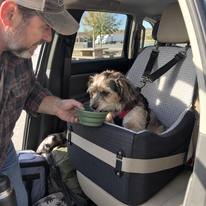 Memory Foam Dog Car Seat Booster - angle 14