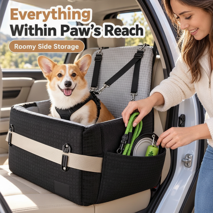 Memory Foam Dog Car Seat Booster - angle 5