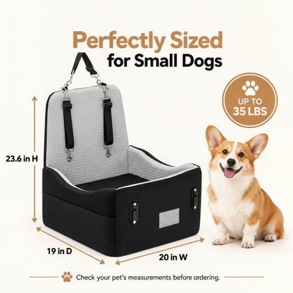 Memory Foam Dog Car Seat Booster - angle 9