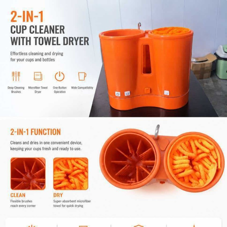 2-in-1 Pet Cup Cleaner with Built-in Dryer - view 3