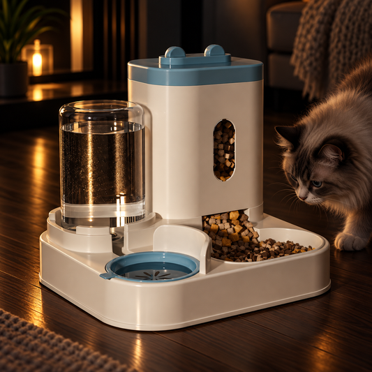 2-in-1 Gravity Pet Feeder and Water Dispenser - Image 1