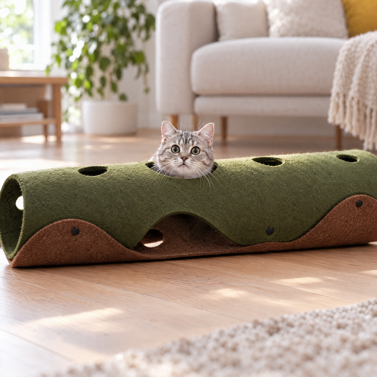 Felt cat tunnel product image 12