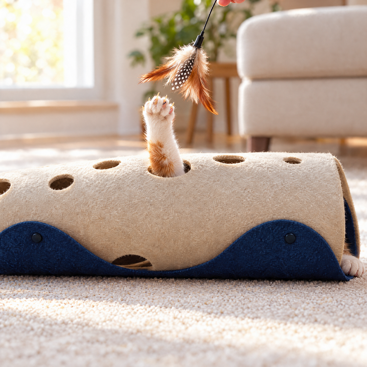 Felt cat tunnel product image 9