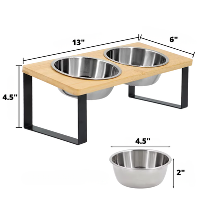 Elevated Stainless Steel Cat Feeder Stand