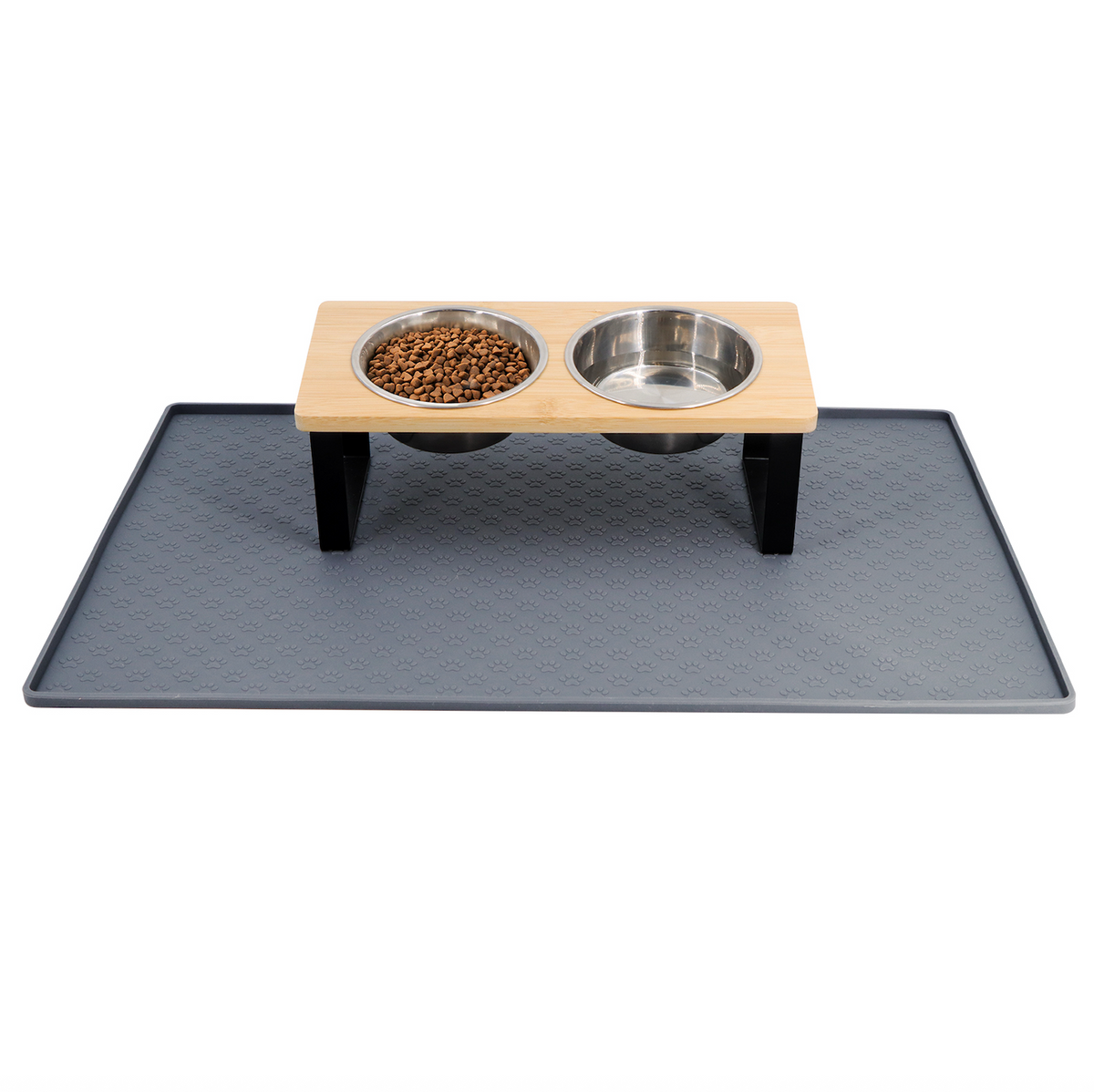 Elevated Stainless Steel Cat Feeder Stand