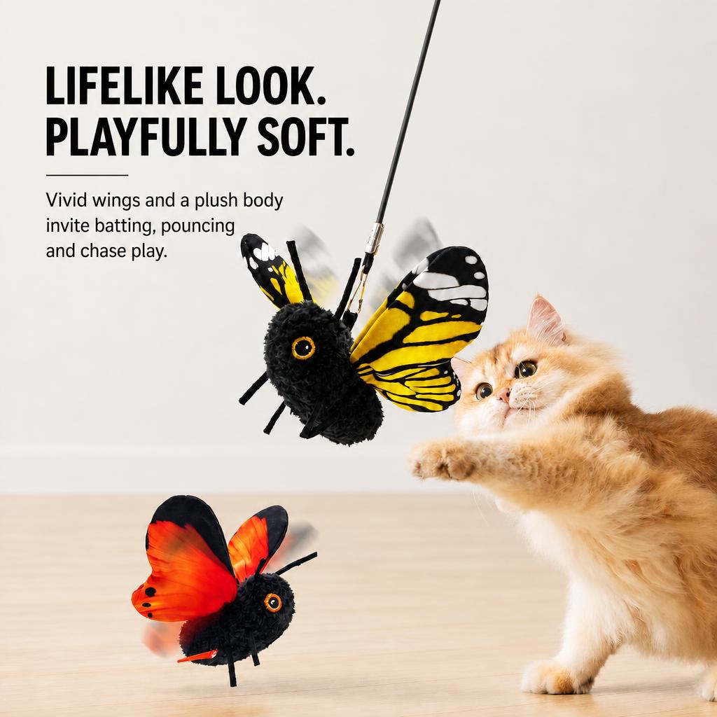 Rechargeable Flapping Butterfly Cat Toy - image 7