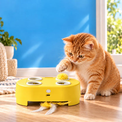 3-Mode Pop-Up and Feather Cat Toy