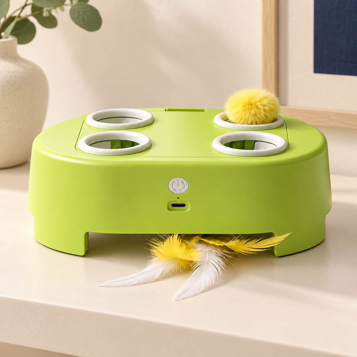 3-Mode Pop-Up and Feather Cat Toy