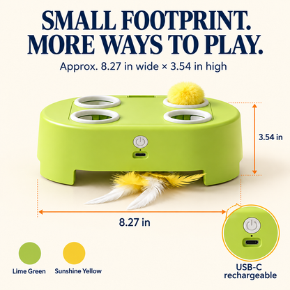 3-Mode Pop-Up and Feather Cat Toy