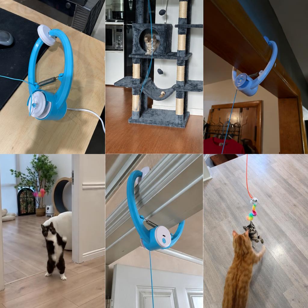 Door-hanging automatic feather cat toy, view 10