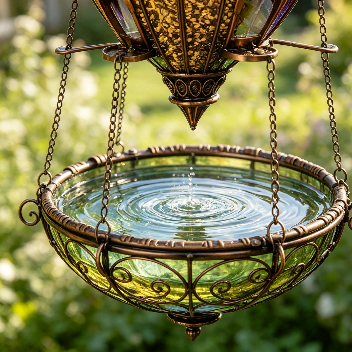 Hot Air Balloon Bird Feeder with Bird Bath - view 8