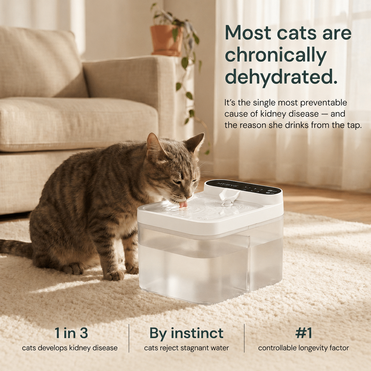 No-Filter Automatic Cat Fountain